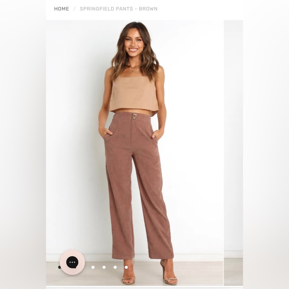 Brown high waisted pants size 6 from petal and pup